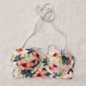 floral bikini top
